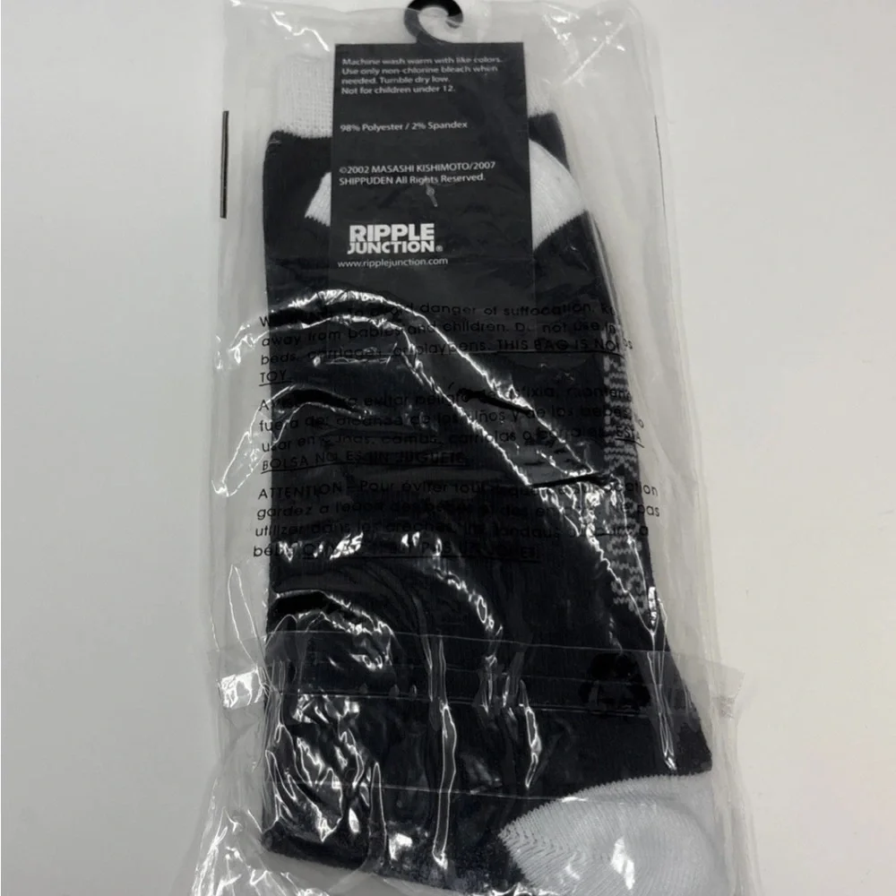 Naruto Black and White Graphic Socks Naruto